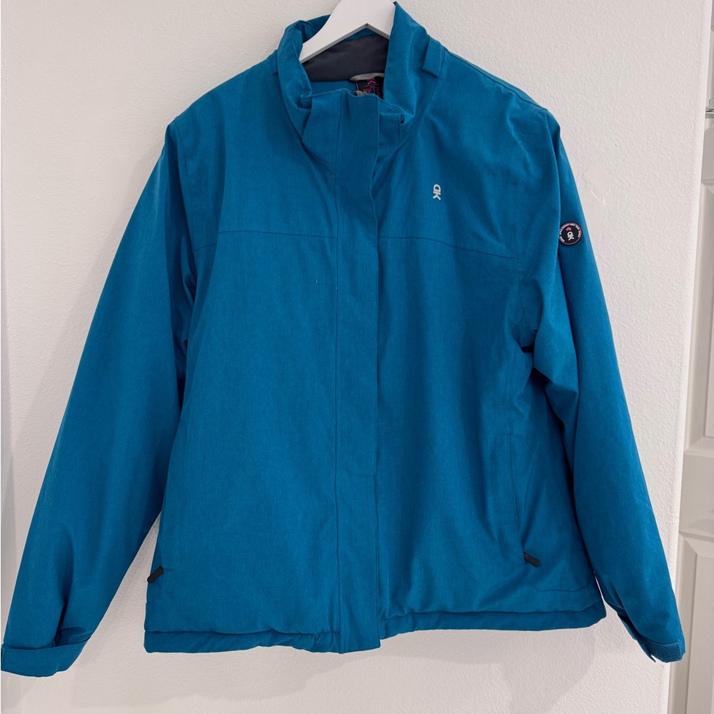 Women's Teal Ski Jacket with Hood